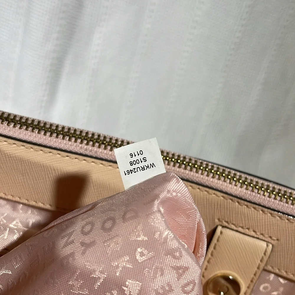 Kate Spade Blush Pink Commuter Handbag;‎ no long strap.